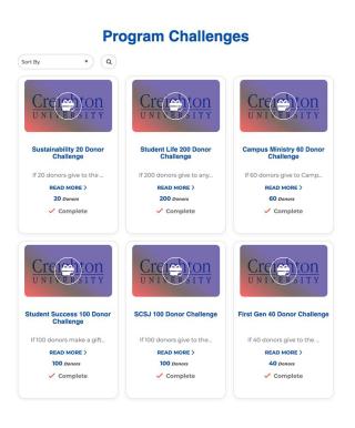 Challenges completed
