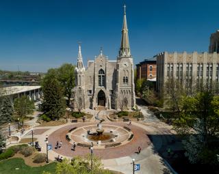 Creighton University campus and St. John's Church
