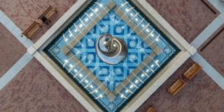 Image of St. John's Fountain from overhead view.