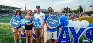 Creighton family at Homecoming soccer game