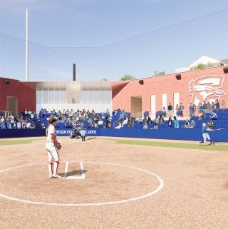Creighton softball field rendering