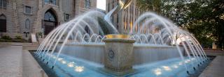 Fountain in front of St. John's Parish
