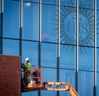 Image of the Werner Center under construction.