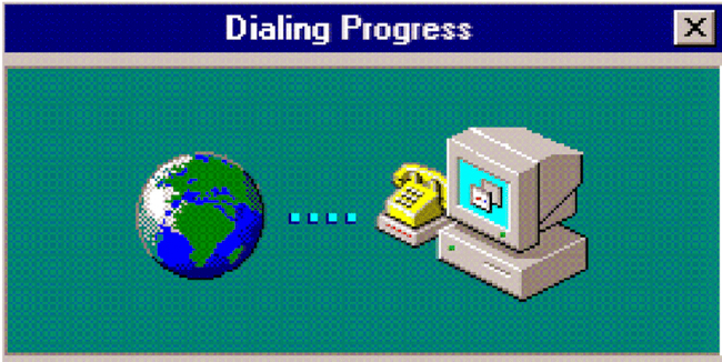Dialing in progress graphic.