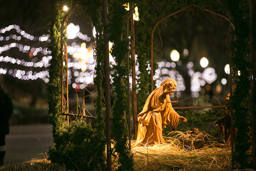 A Creighton Nativity scene.